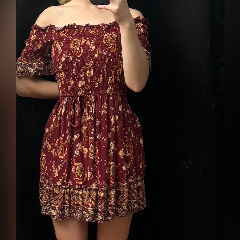 Off the shoulder fall dress!